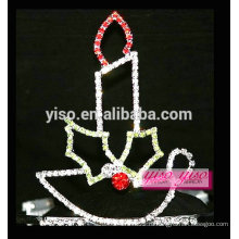 Великолепный кристалл рождество красивая принцесса свеча тиара